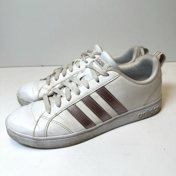 Adidas VS Advantage Sneakers Shoes Womens Size US 8 White Rose Gold - Picture 4 of 8